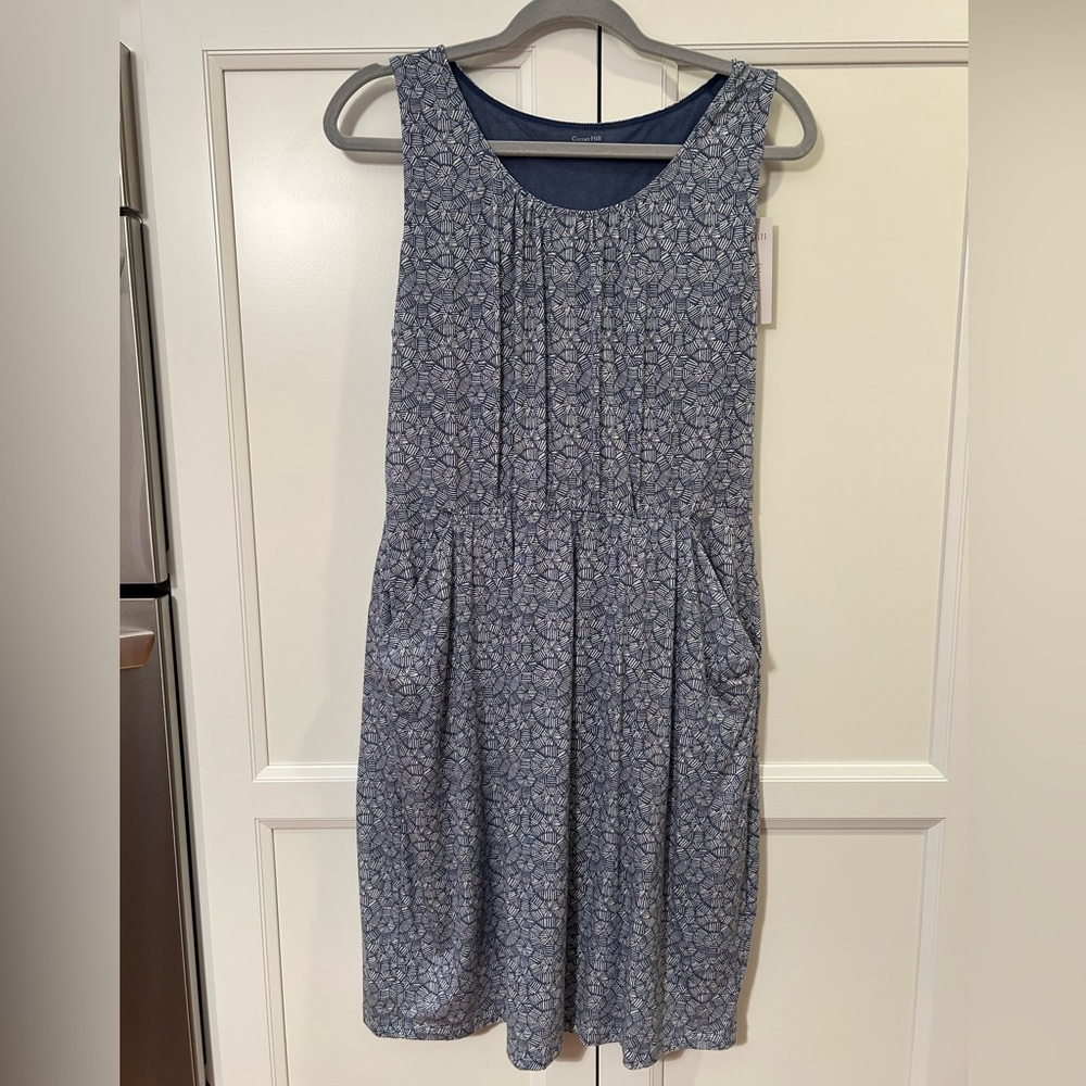 NWOT Garnet Hill Sleeveless Dress with Pockets